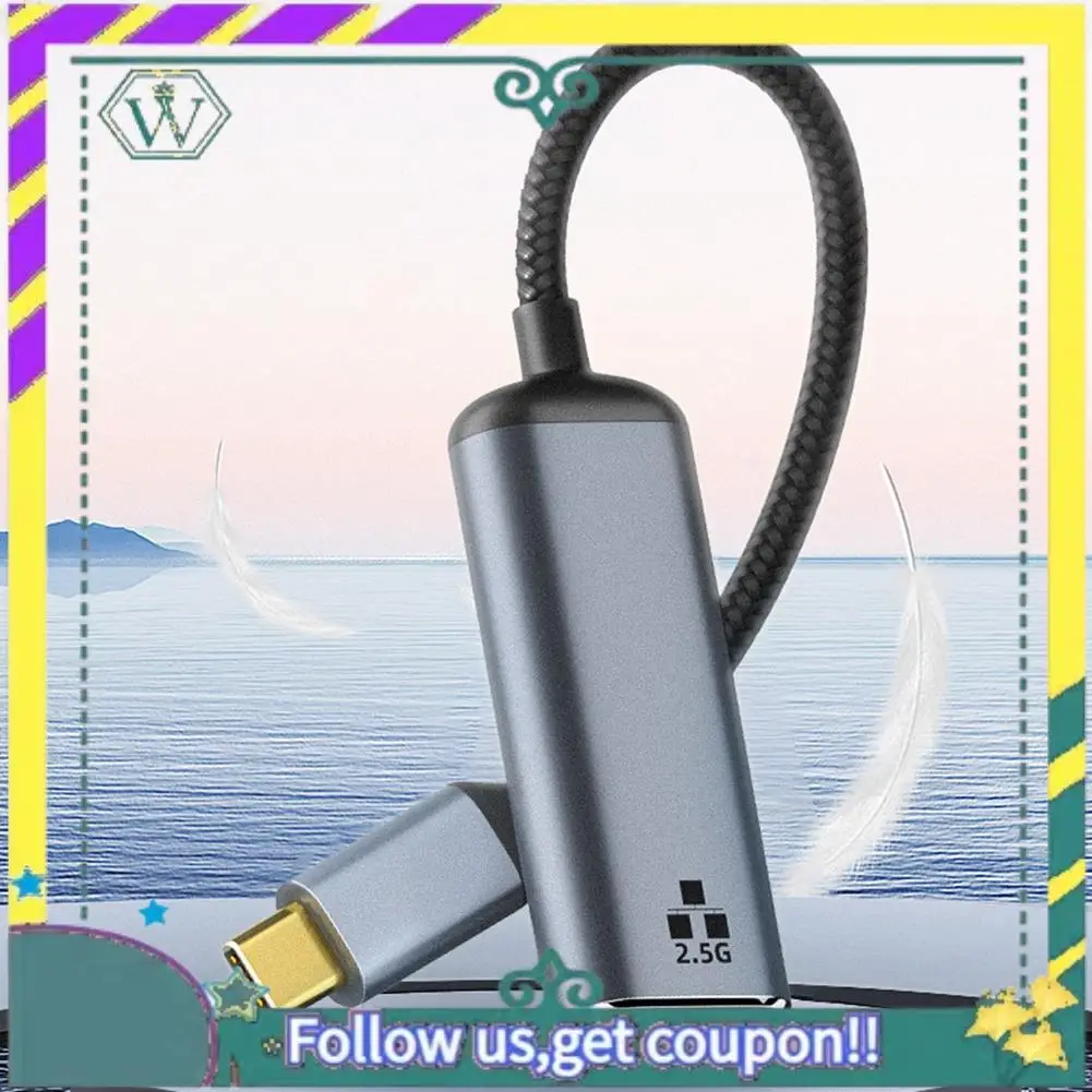 NEW 2.5G Ethernet Adapter USB C Ethernet Adapter 2.5 Gigabit Type C To Lan RJ45 Network Card For  Ipad Pro USB 3.0 Adapte