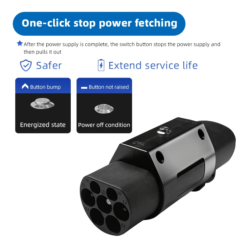 EVqiaoyi محول شحن NACS إلى GB/T EV موصل 32 أمبير 7 كيلو وات من Tesla Pile إلى محول GB/T للسيارات الكهربائية الصينية