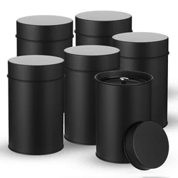 Tea Tin Canister for Loose Tea 16 Oz Round Double Seal Tin Can with Lid Container for Kitchen Storage Coffee Sugar