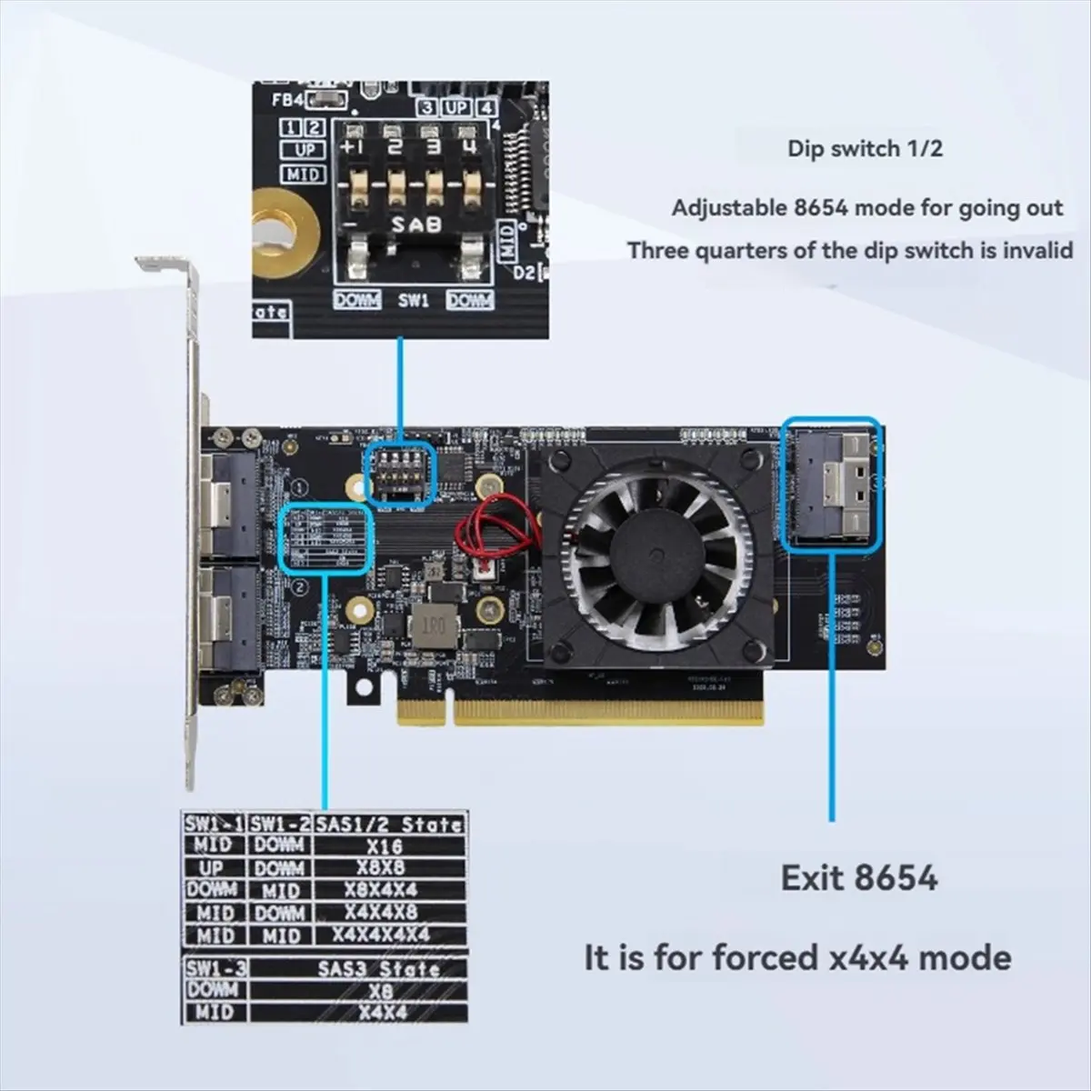 ~【A148Z】PCIe 3.0 X16 Expansion Card PLX8749 Split-Free M.2 NVME SSD Expansion Card Compatibility External Graphics Card