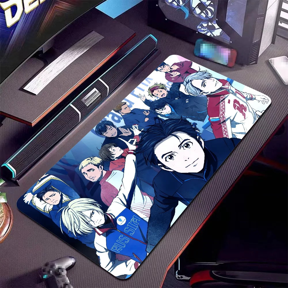 

Y-Yuri On I-ICE Anime Mousepad Large Anti-Slip Mouse Pad Stitched Edges Mat Durable Desk Laptop Gaming​ Keyboard Pad XXL