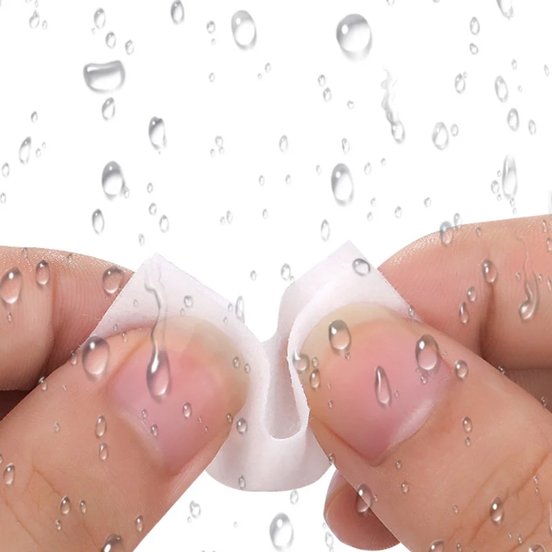 200Pcs/600Pcs네일 폴리쉬 리무버 코튼 패드; 매니큐어 리무버 면 패드; 매니큐어 리무버 청소 면 패드