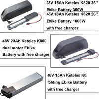 E-Bike Lithium Battery 36V 48V 15Ah 18Ah 23Ah Electric Mountain Bike Battery for Keteles K8 K800 K820 26'' Bicycle