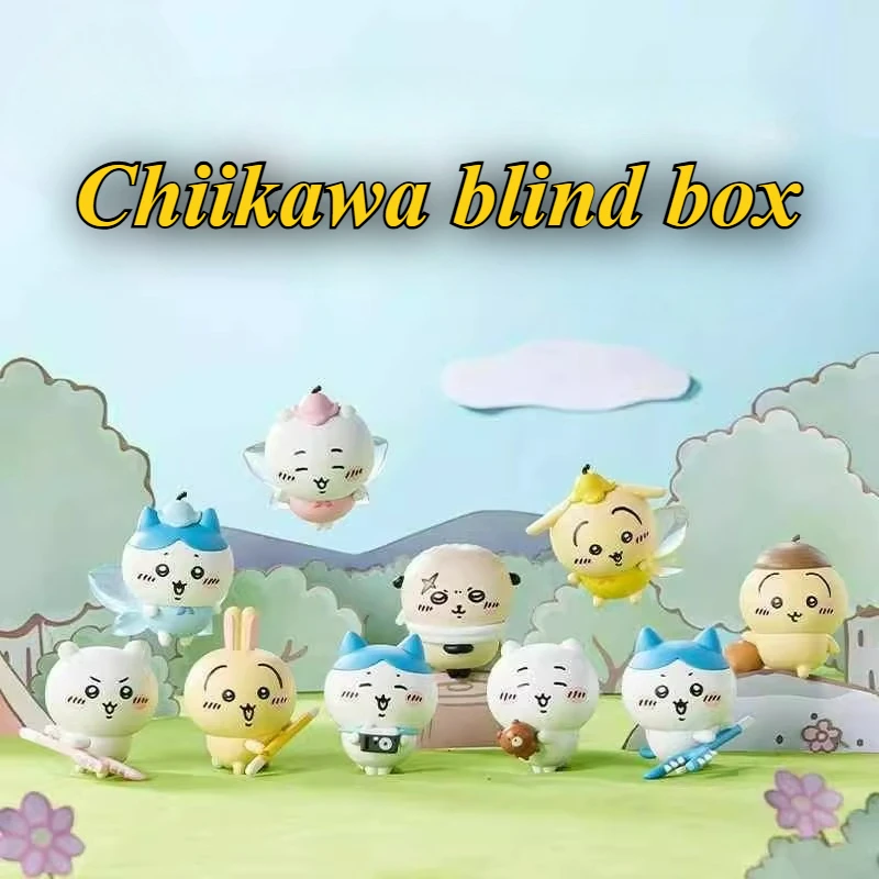 Kawaii Chiikawa Hachiware Usagi Happy partners, regalos de cumpleaños para niños, adornos de escritorio, caja ciega de regalo, juguetes creativos