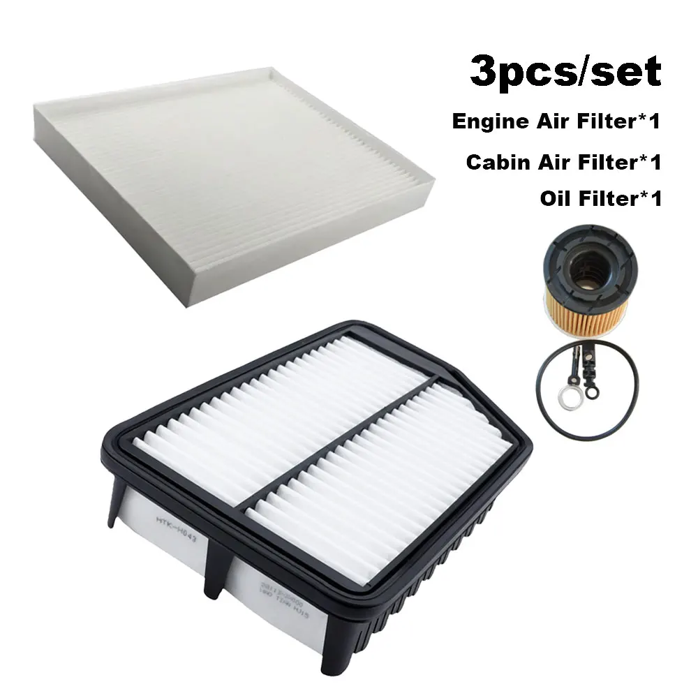 

3pcs Filter Set For KIA Seltos SP2 2022 2023 2024 2025 2026 1500cc 1.5L Engine Cabin A/C Air Oil Filter Accessories