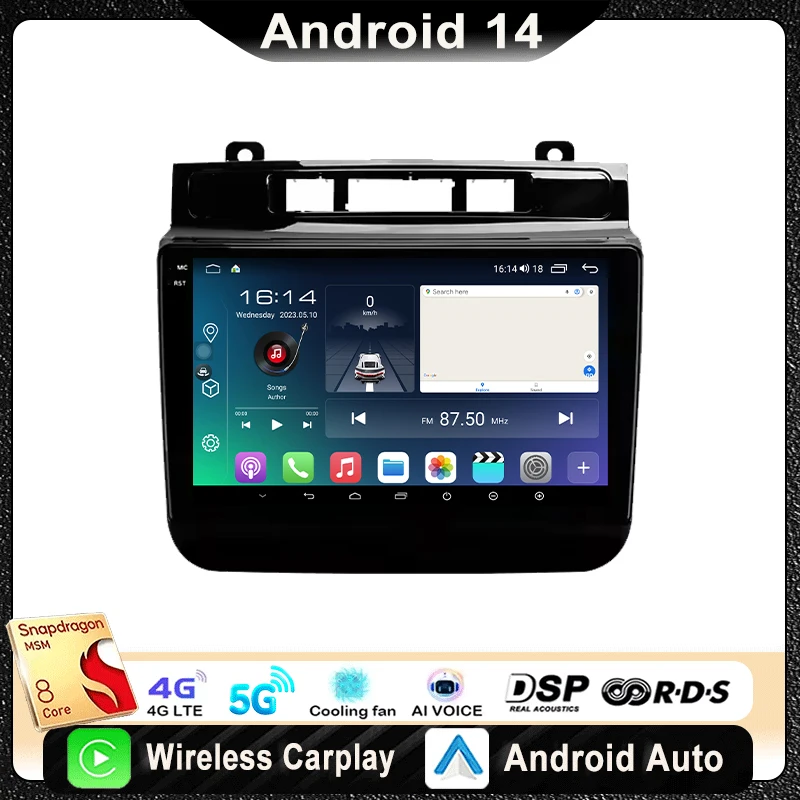 

For Volkswagen Touareg FL NF 2010 -2018 Car Radio Multimedia Video Player Navigation Stereo GPS Android 14 wireless Carplay