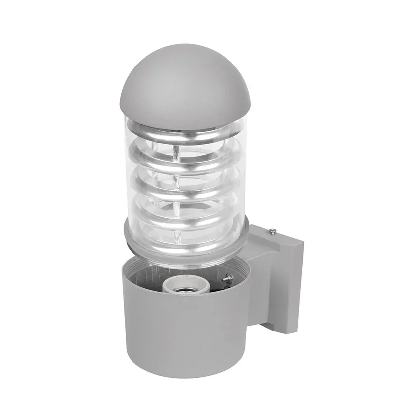 Waterproof Aluminum Glass Lampshade LED Wall Light Fixtures IP65 Wall Lamp E27 Socket AC 85-240V Outdoor Lighting Without Bulb