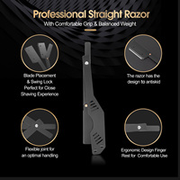 1PC Folding Manual Straight Razor Aluminum Alloy Men's Hair Removal Beard Shaving Tools Hairdressing Razors Barber Accessories