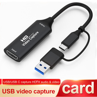 4K HDMI-compatible USB Video Capture Card 1080P HD Video Grabber Live Streaming Box Recording for PS4 XBOX Phone Game DVD Camera