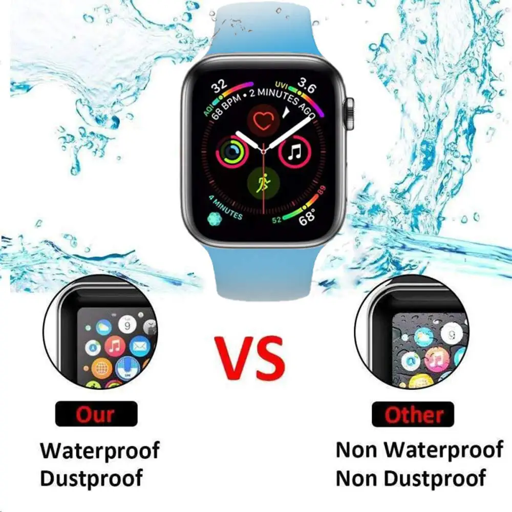 หน้าจอป้องกันฟิล์มสําหรับ Apple Watch 44 มม.45 มม.40 มม.41 มม.38 มม.42 มม.49 มม.3D โค้งป้องกัน iWatch Ultra Series 8 7 SE 6 5 4 3