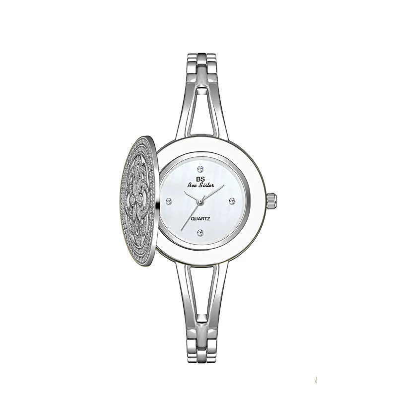 Women's Watch diamond inlaid Flip-top Wristwatch Light Luxury Exquisite High-end Ladies' watch gift ﻿ view 2