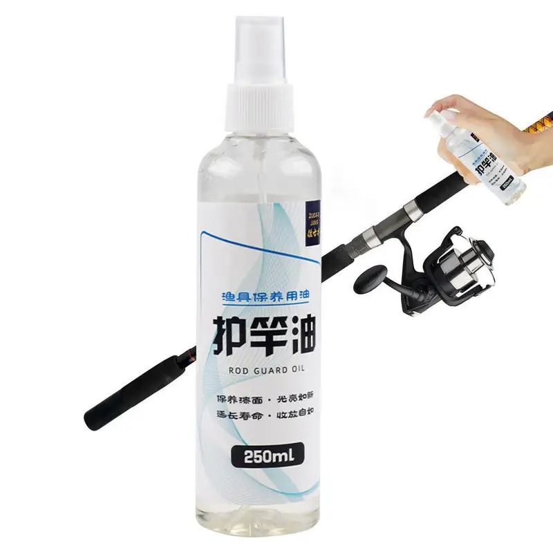 Fishing Rod Oil Rod Cleaner and Lubricant 100ml/250ml Portable Lubrication Liquid Fishing Gear Part Bearing Maintenance Spray