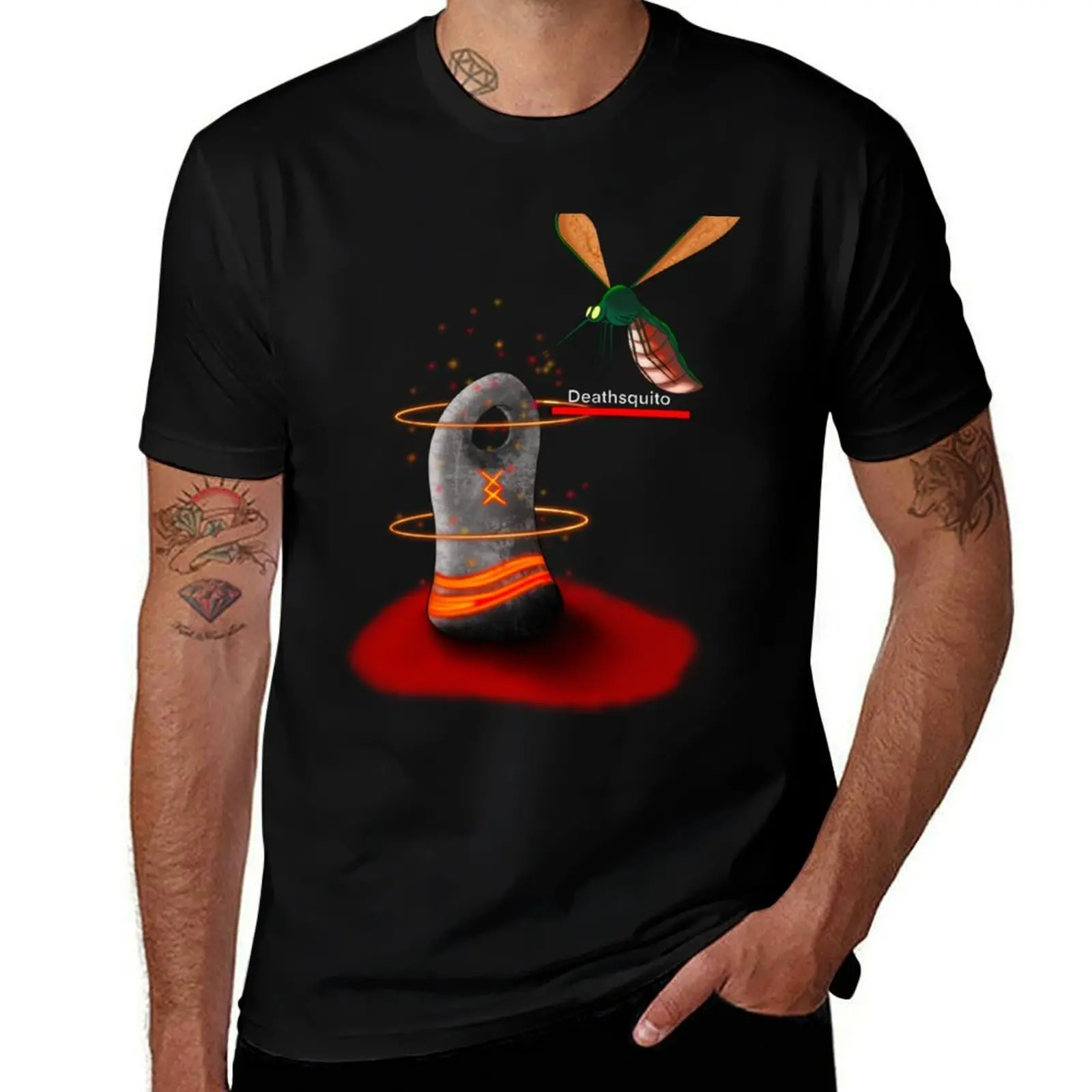 

Deathsquito & Stone Valheim T-Shirt t shirts for man graphic funny cotton tshirt 100% T-Shirt