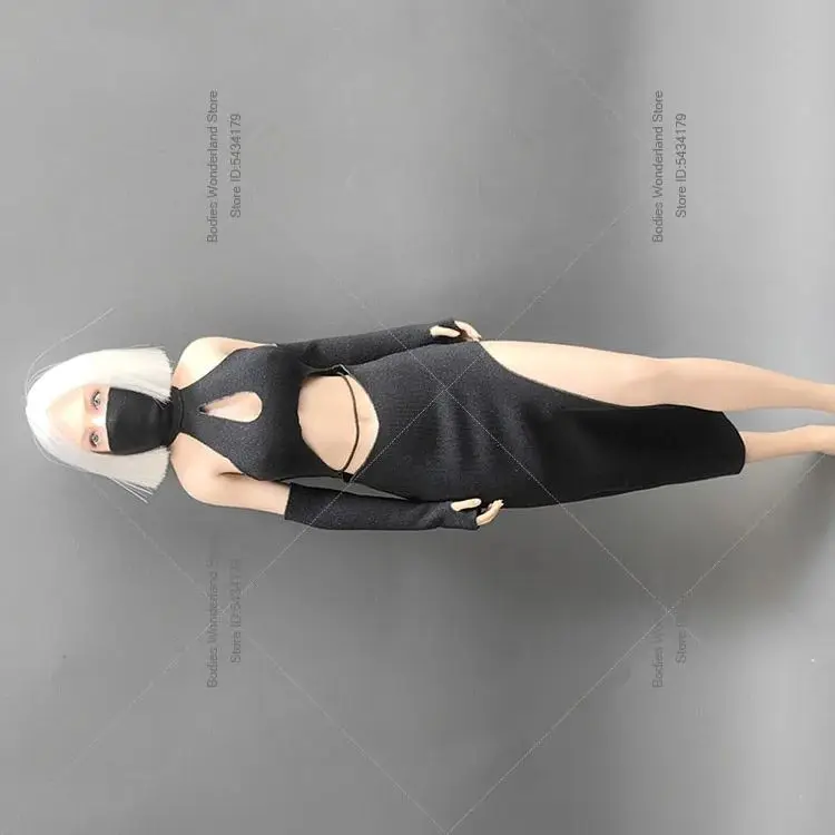 1/6 Scale Female Soldier Elastic Neck Split Dress Cheongsam Model Clothes For 12inch Action Figure Doll