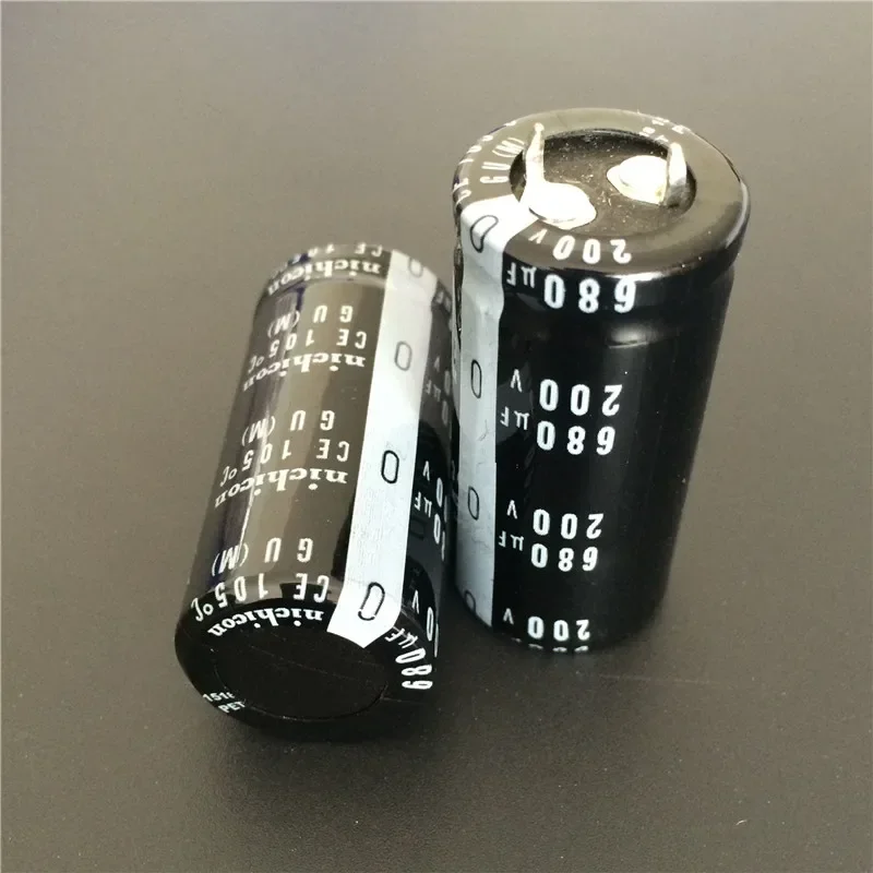 20pcs 680uF 200V NICHICON GU Series 22x45mm High Quality 200V680uF Snap-in  PSU Aluminum Electrolytic Capacitor