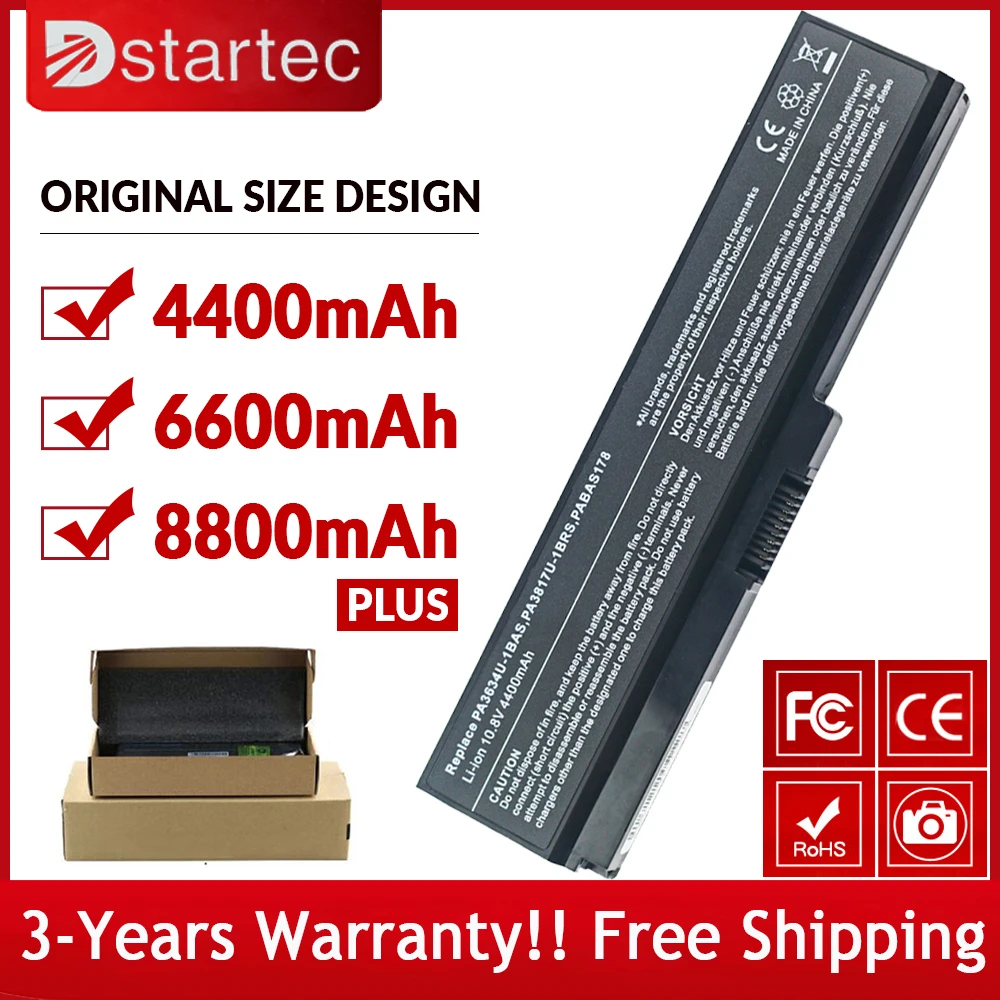 Batería para ordenador portátil, pila PA3817, PA3817U, PA3817U-1BRS, para TOSHIBA Satellite L645, L655, L700, L730, L735, L740, L745, L755, C600D, A600, A655