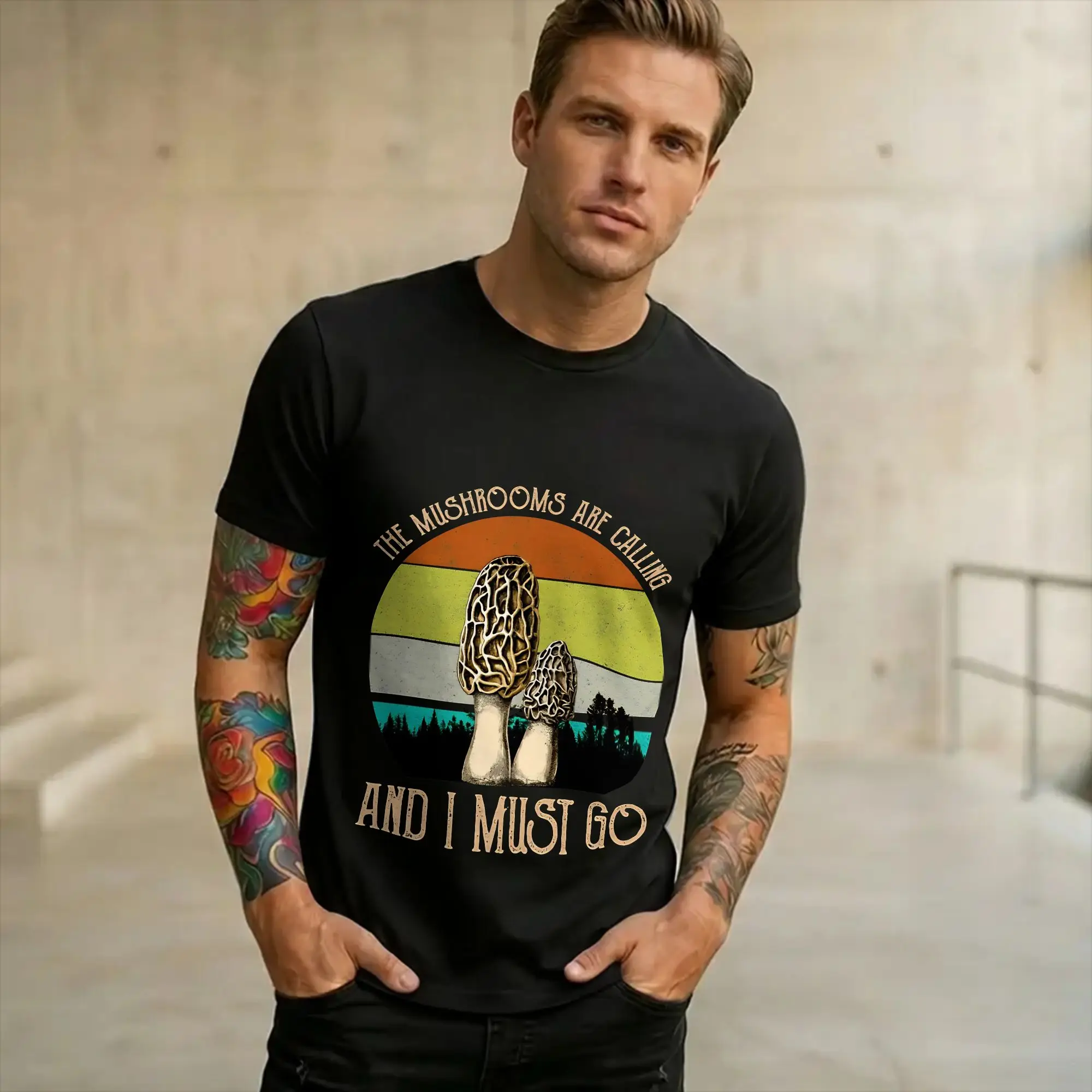 Mushrooms Are Calling Tee Shirt for Men Women Gift Idea T Shirts  100% Cotton Clothing