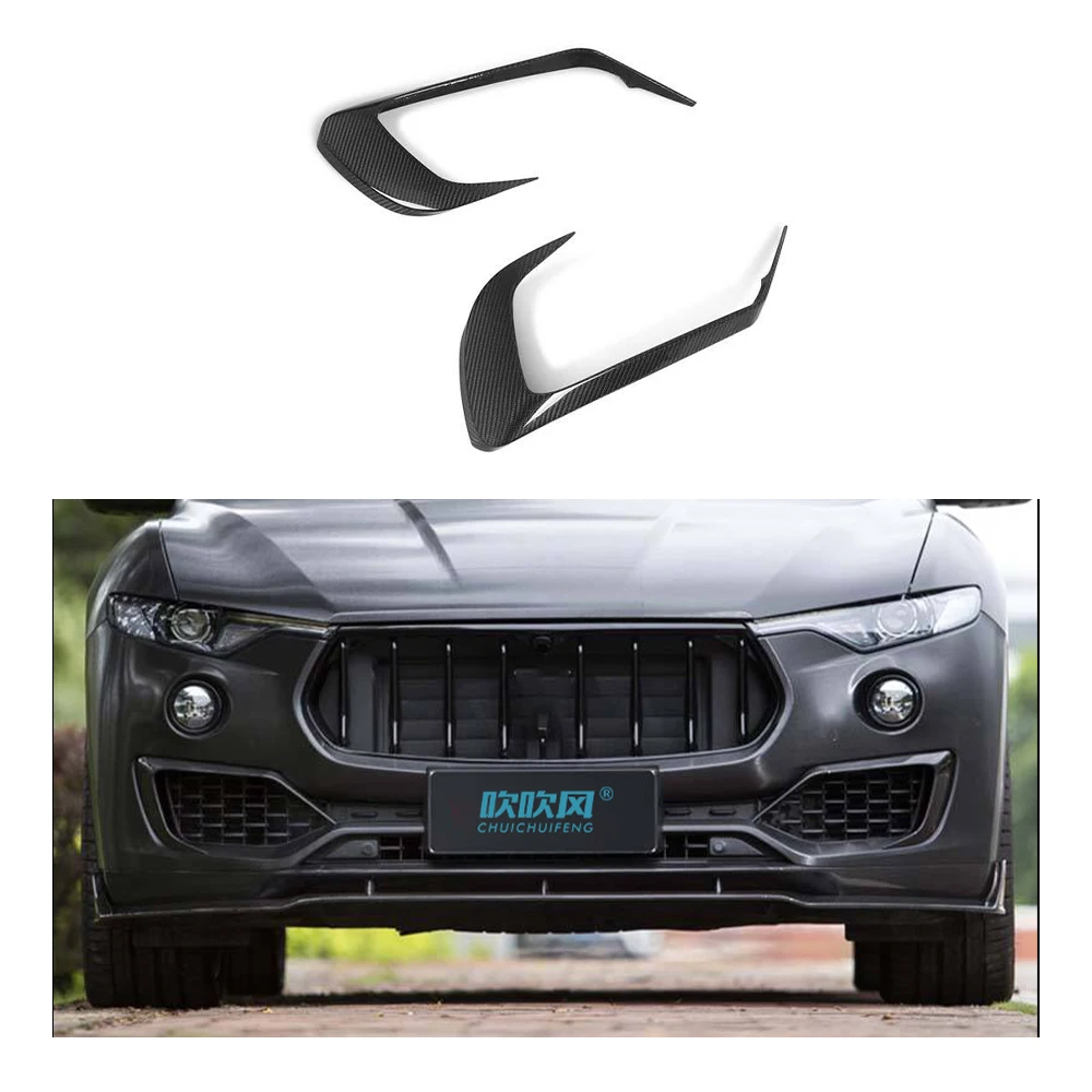 Carbon Fiber Parts Bodykit Auto Car Parts  Front Upper Valences Front Canards for Maserati Levante