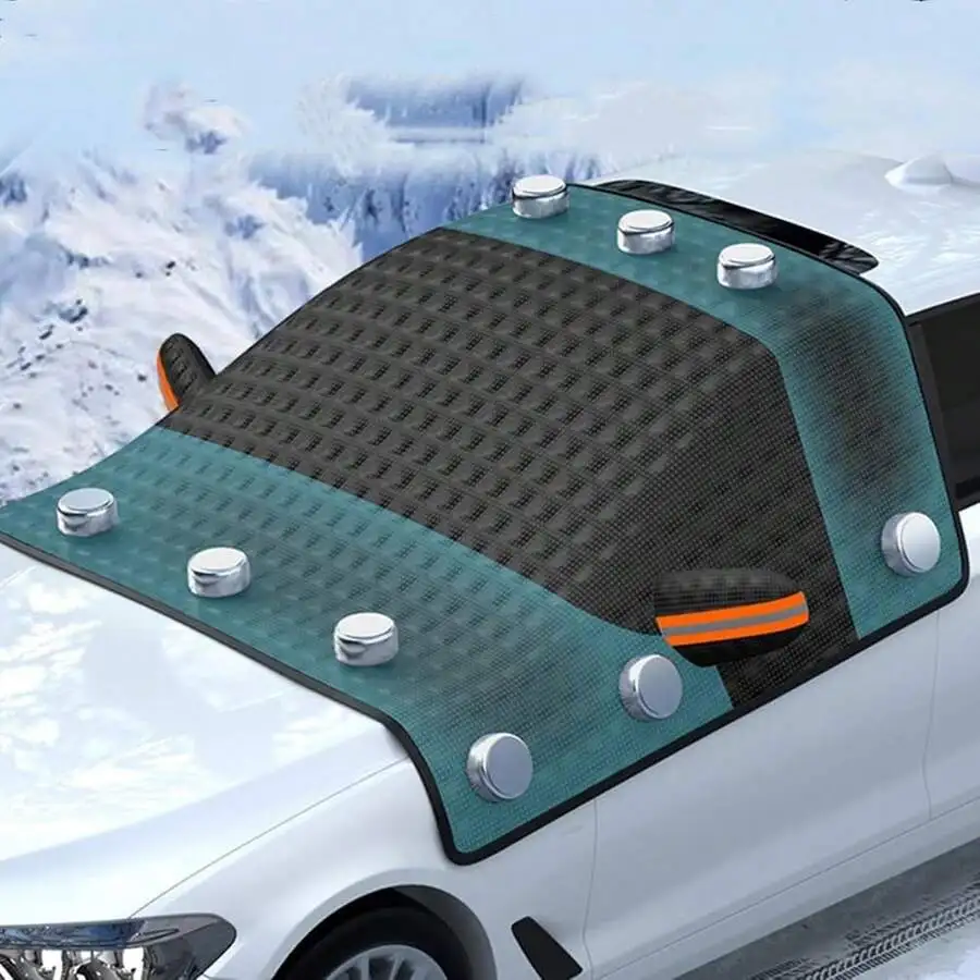 Windshield Snow Cover Car New Santafe 2006-2025, Universal Heavy Duty Magnetic Windscreen Winter Protector, All-Season Front