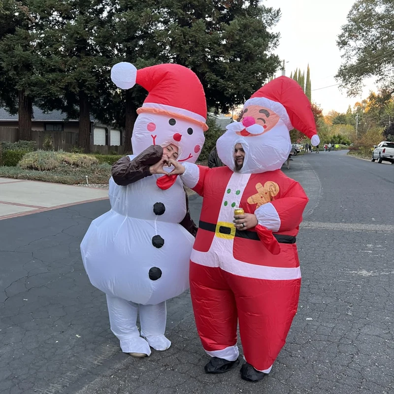 

Christmas snowman gingerbread man cosplay inflatable costume Christmas tree costume Christmas themed party role-playing costume