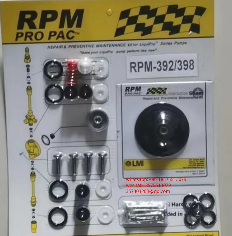 

For Mitonro RPM-362/368, RPM-392/398 Dosing Pump Diaphragm Repair Kit Spare Parts Repair Kit 1 Piece