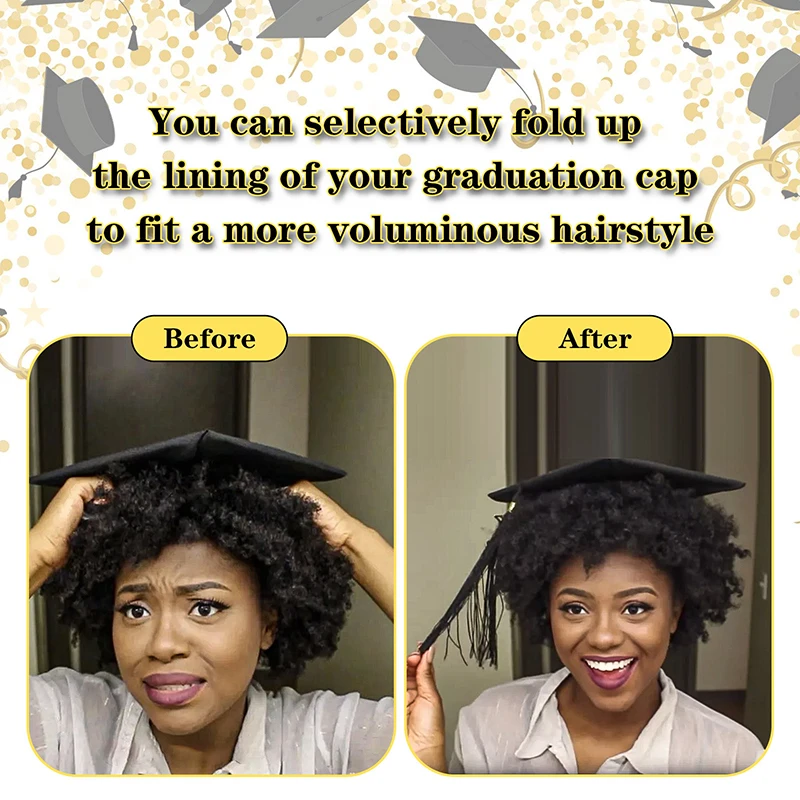 Graduation Cap Headband, Grad Cap Headband Insert Secures Your Graduation Cap And Hairstyle, Upgrade Inside Graduation Cap Headb