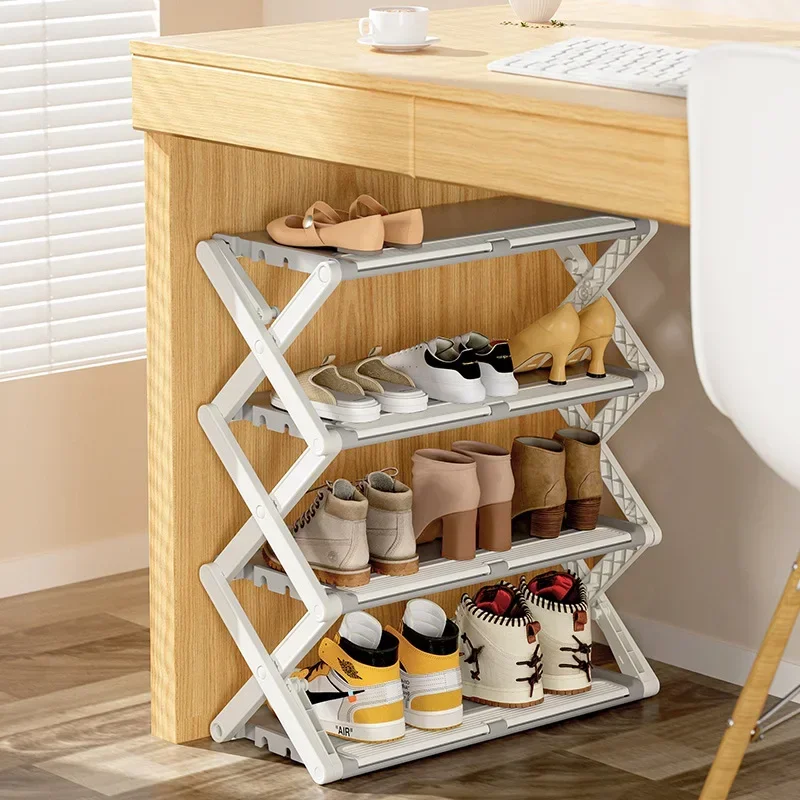 

z Shoe rack, two deformation models design, free assembly, foldable, shoes organizer