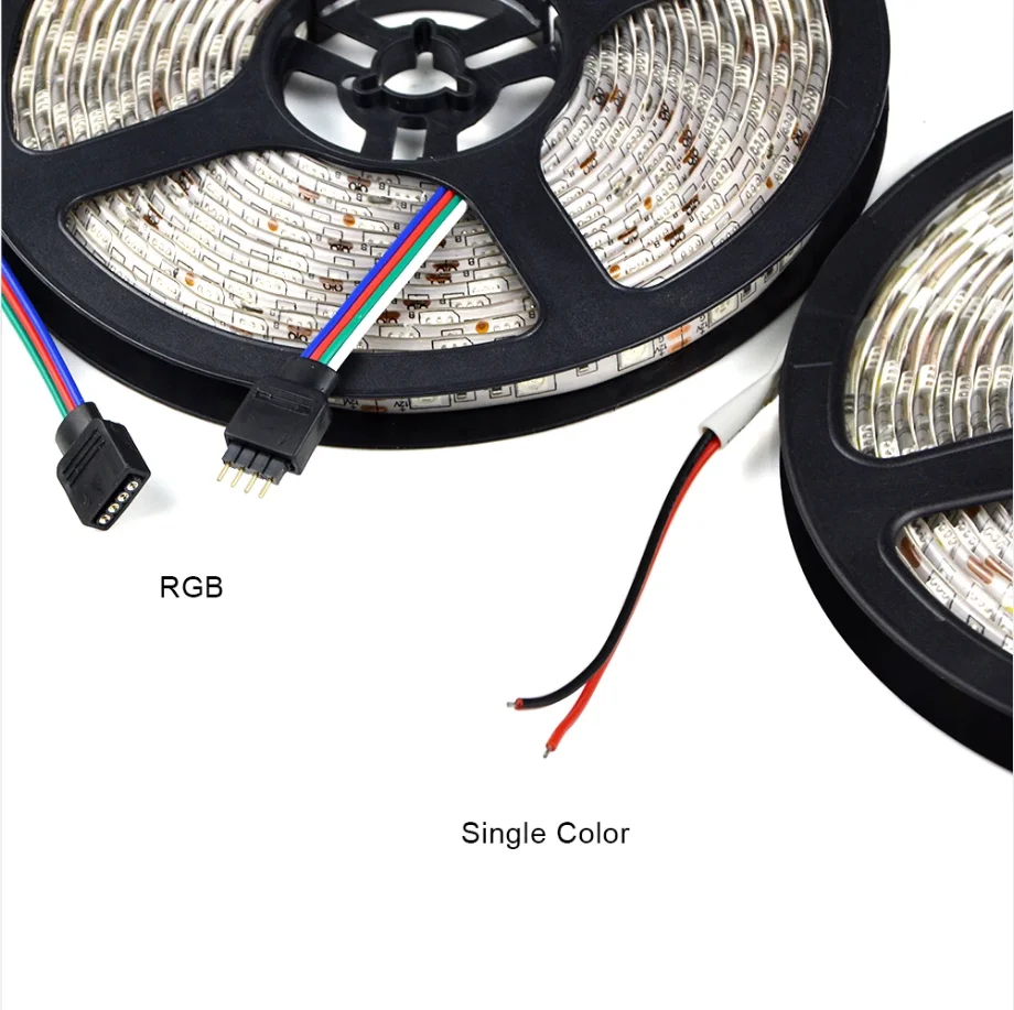 5M RGB LED Strip Lights DC12V SMD2835 Flexible LED Tape Diode Light for Room Wall Kitchen Cabinet Decor With/Without Waterproof