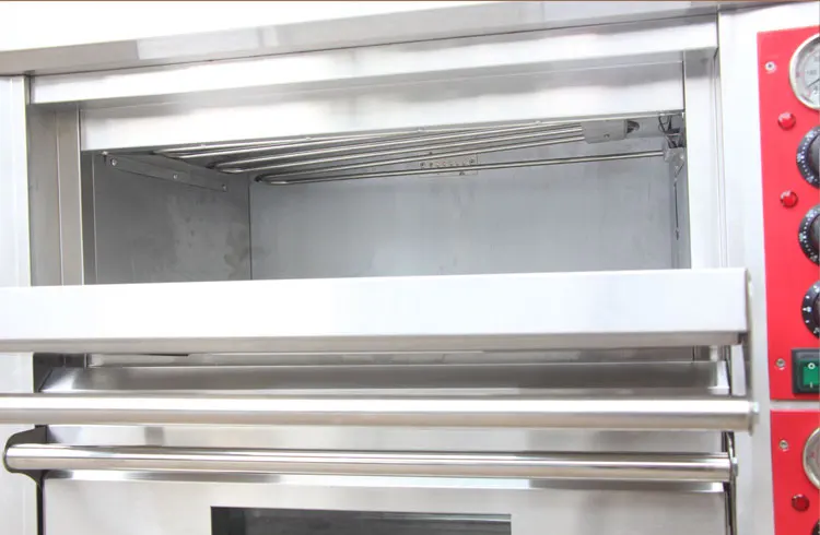 Commercial 16 Inch Mechanical Timer Control Double Deck Electric Pizza Oven