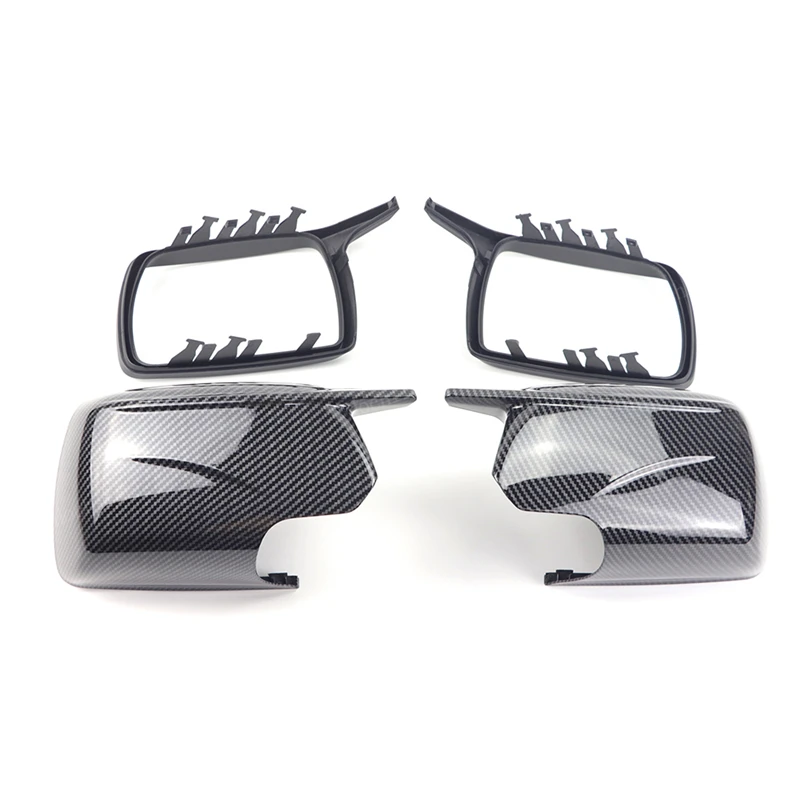 2024 New M Look Mirror Covers for BMW X3 X 3 E83 2003-2010 Replacement RearView Mirror Case Cover Carbon Fiber Look with Tool