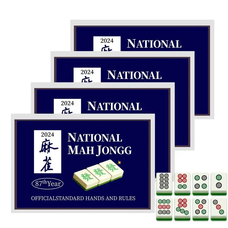 Mah Jongg Cards 2024 National Mah Jongg League Card 4 Pcs New 2024 Mahjong Scorecard With Official Standard Hands And Rules