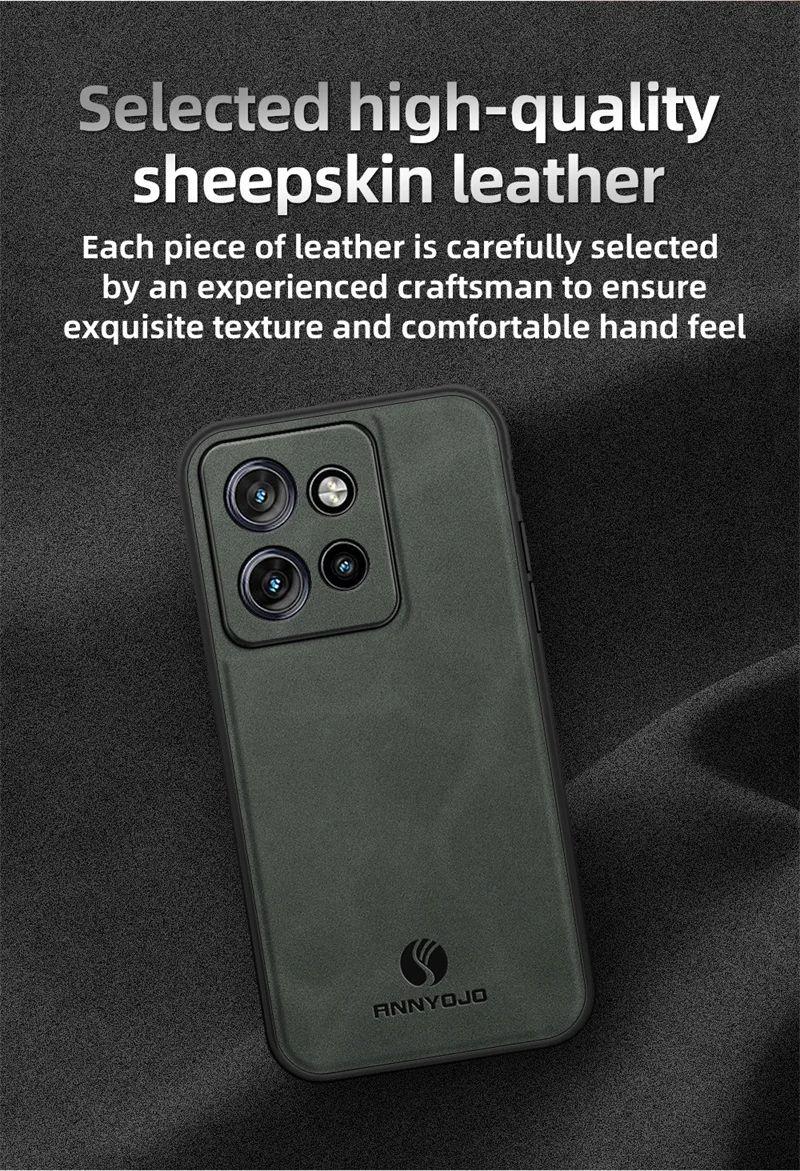 For Motorola Moto S50 XT2409-5 Case Built-in Magnet Plate PU Leather Surface Hard Back Cover Matte Case for Moto S50 MotoS50 5G - Image 5
