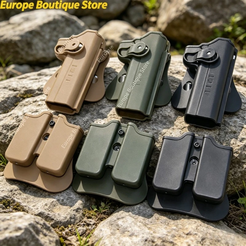 

Tactical 1911 Waist Holster with Mag Pouch Portable Carry Bag Outdoor Model Accessories for Collection Cosplay Props Gear