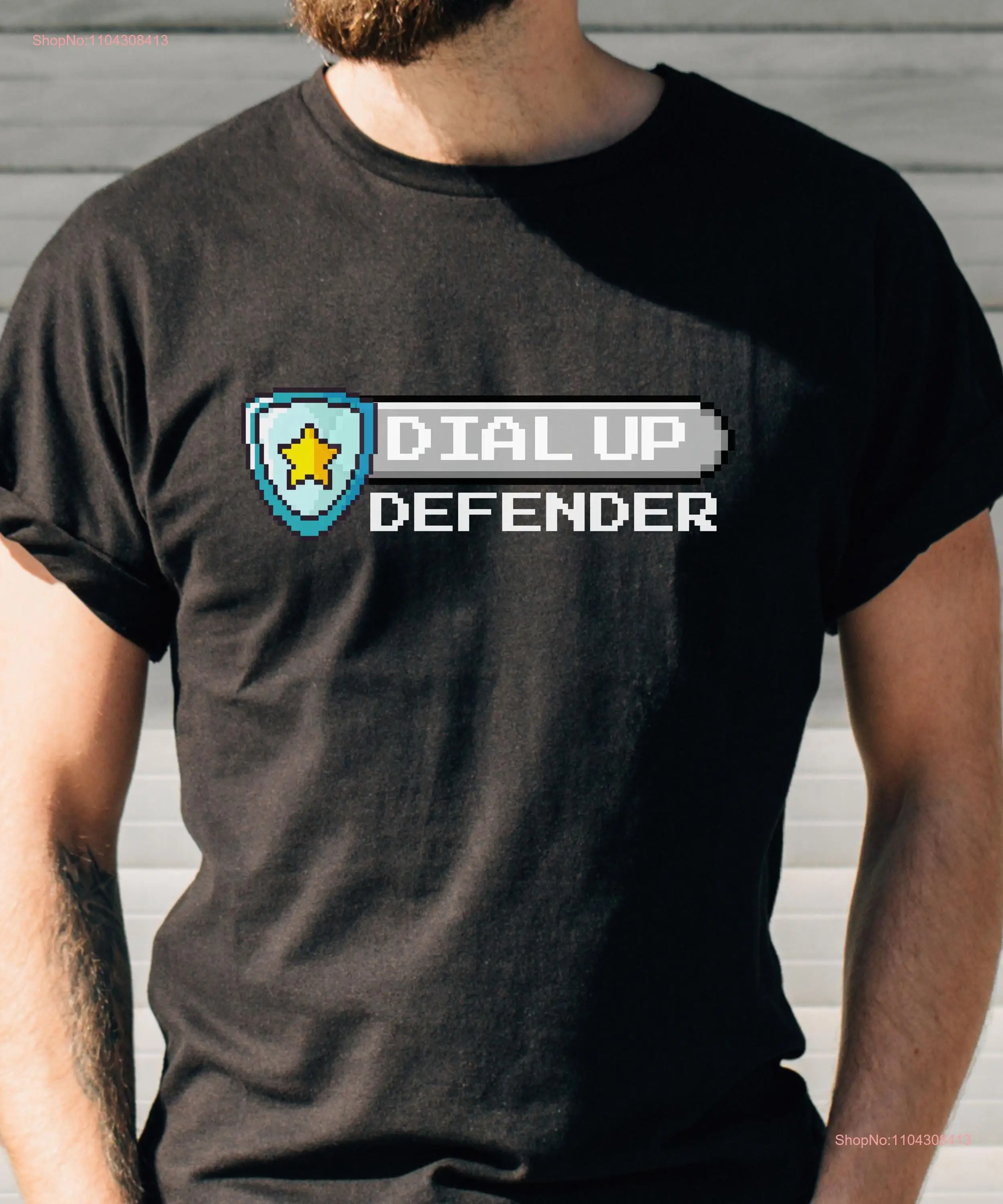 Dial Up Defender Funny Nostalgic Technology Nerd T Shirt for Tech Lovers long or short sleeves