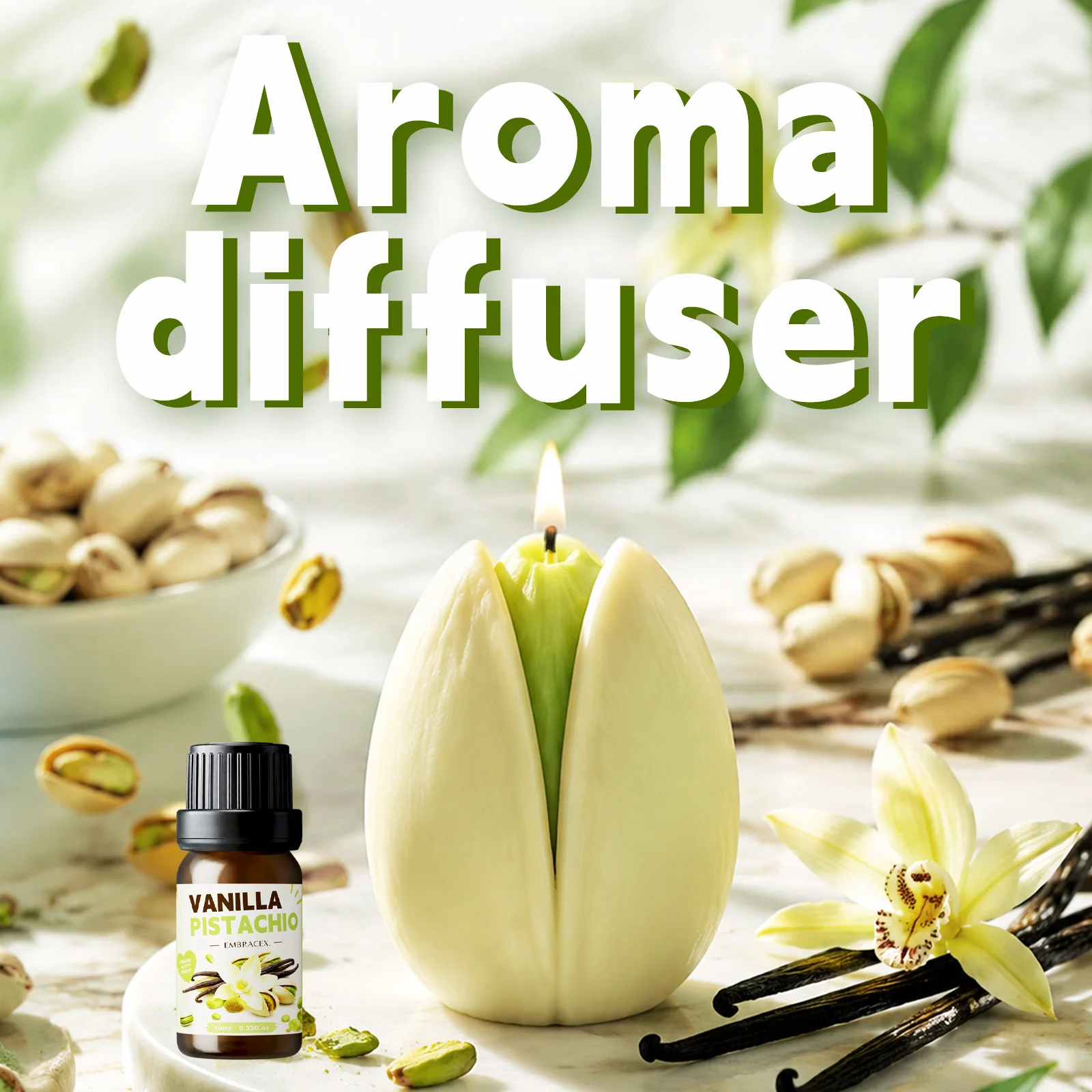 10ml Vanilla Pistachio Fragrance Oils Scent Oil Of Humidifier Diffuser Fragrance For Home Car Air Freshener Gift For Friend