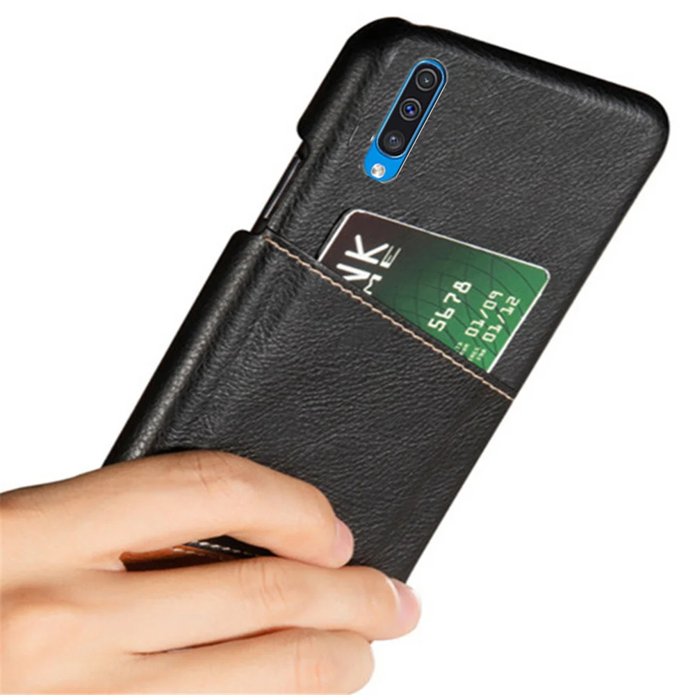 For Samsung Galaxy A50 A70 2019 Case Card Slot Holder Mixed Splice PU Leather Cover For Samsung A70 A705F A50 A505F A 70 Coque