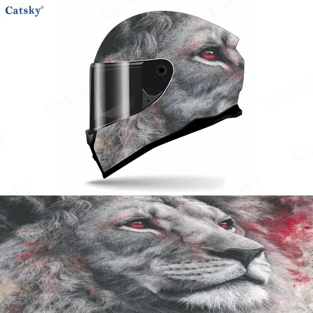 Splash Ink Lion PVC material self adhesive waterproof motorcycle helmet sticker, paste firmly and do not fall, waterproof and we