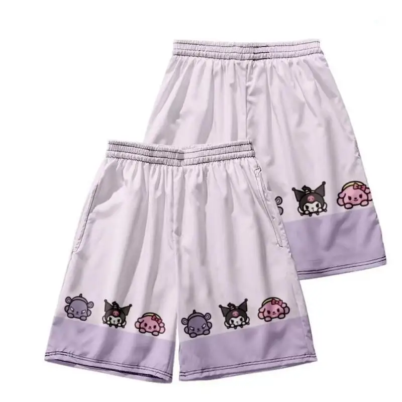 

Sanrio Casual Shorts Kulomi Wide-Leg Pants Men Girls Student Loose Casual Summer Beach Pants Wide-Leg Pants Couple Pajama Pants
