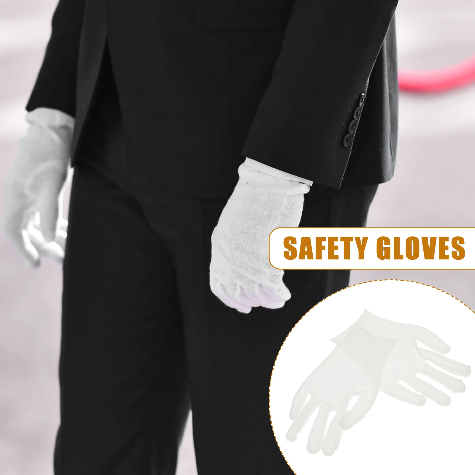 

12pcs Cotton One Size Fits Most Lightweight For Gardening Cleaning Work Industrial Safety Protective Gloves