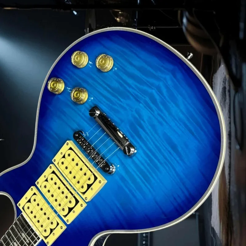 エレキギター 送料無料 ブルー LPAUL マホガニーボディ ローズウッド指板 ハイエンド強化版 ギフト クリスマス ロック