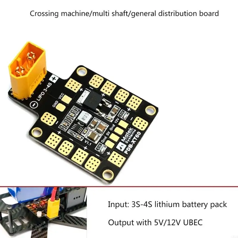 G8TA Matek Mini Power Hub PDB XT60 Power Distribution Board PDB-XT60 with BEC 5V/12V for FPV Quadcopter QAV210 QAV-R