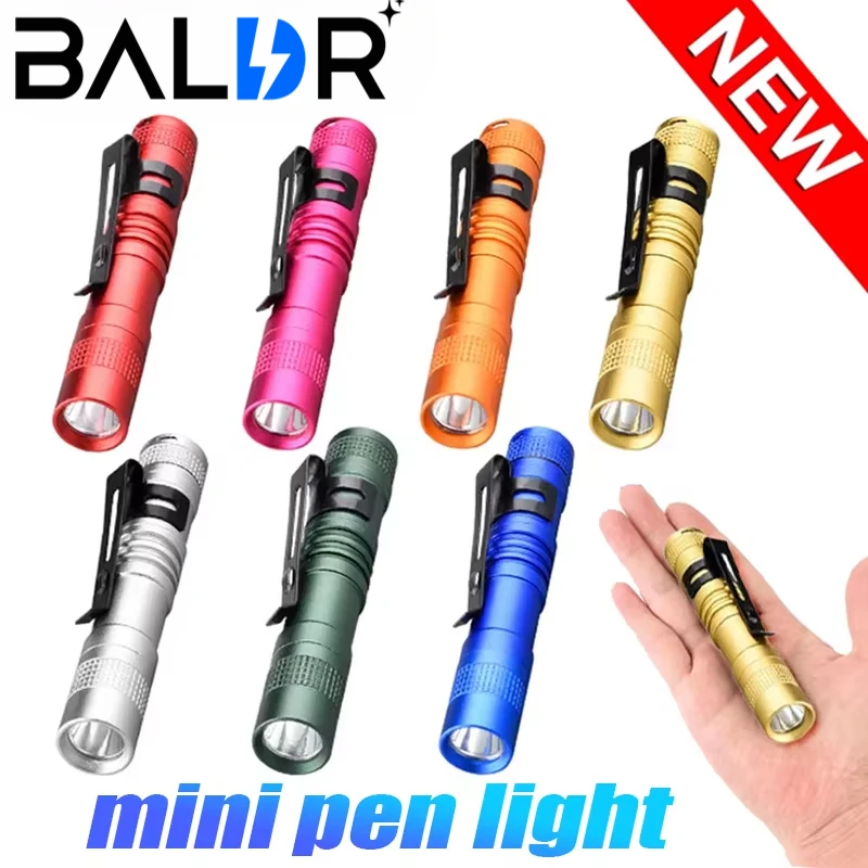 1pc mini portátil led caneta luz bolso ultra brilhante alto lúmen lanterna portátil linterna tocha para acampamento ao ar livre de emergência
