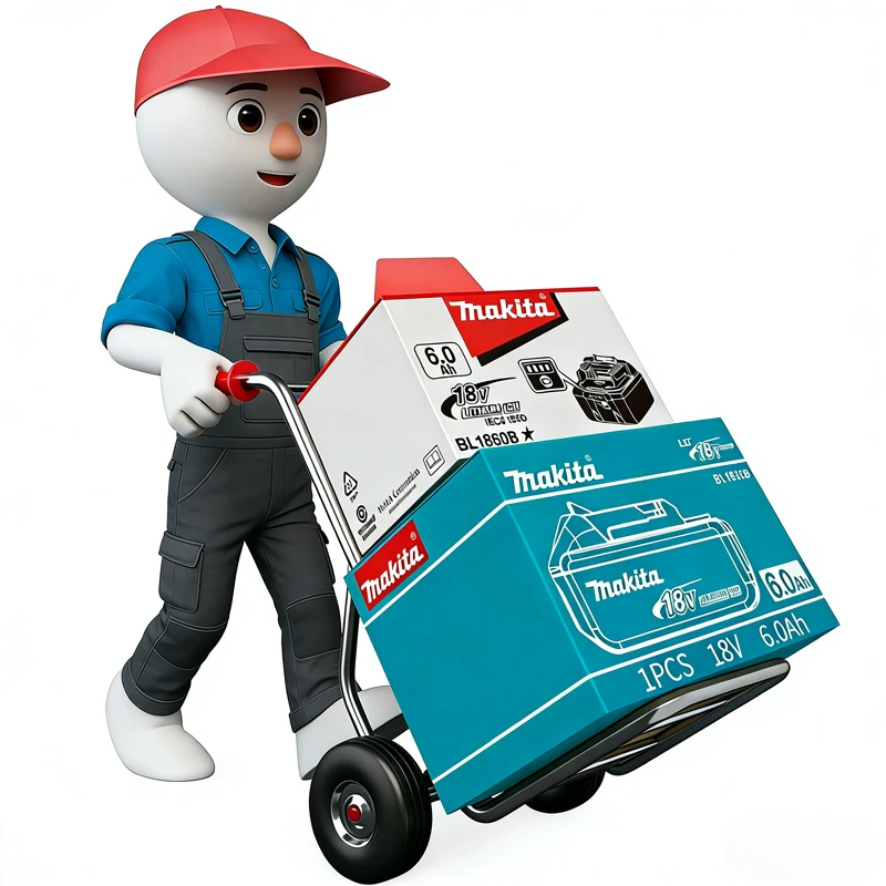 

100% оригинальный аккумулятор Makita 18V 6.0Ah для электроинструментов Makita BL1830, BL1830B, BL1840, BL1840B/BL1850, BL1860B.