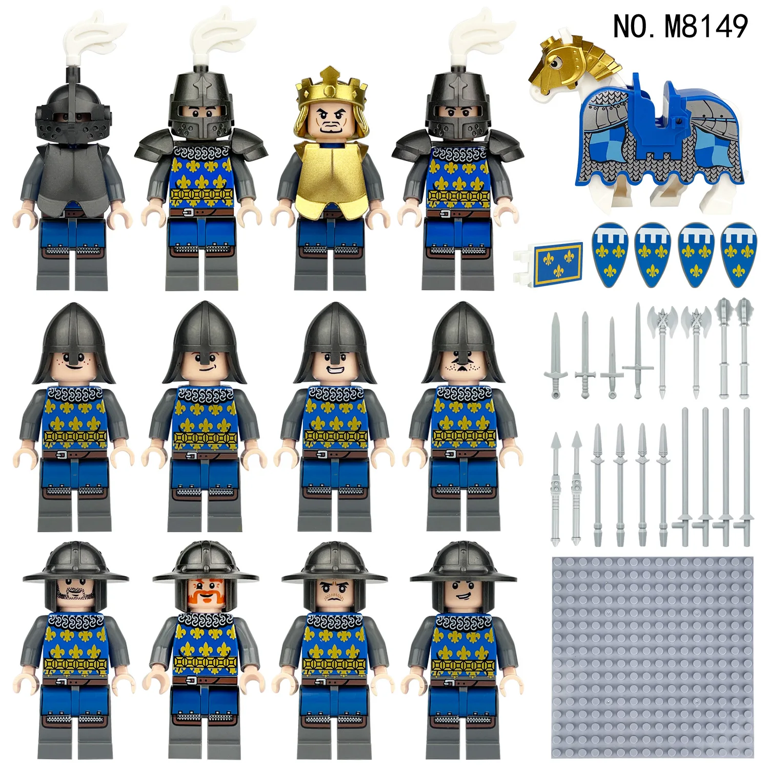 280 verschiedene mittelalterliche Ritter, römische Legion, Mini-Figuren-Bausteine, Lernspielzeug für Kinder, kleine Geschenke