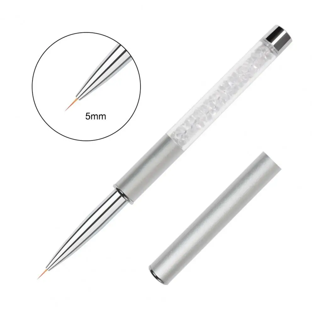 Manicurist Nail Brush Professional Nail Art Liner Brush with Metal Handle Soft Nylon Bristles Multifunctional Uv for Manicure