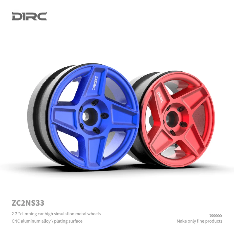

D1RC Black Whirlwind 2.2 inch Metal Climbing Car Aluminum Alloy Electroplating Simulation Wheels TRX4 SCX10 Three Generations