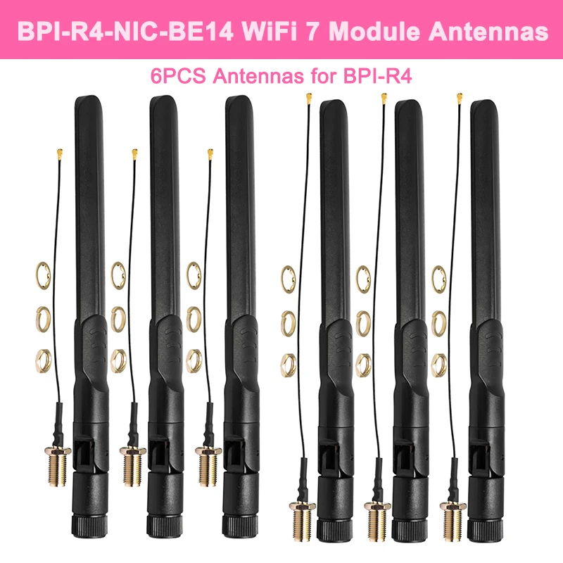 Banana Pi BPI-R4-NIC-BE14 WiFi 7 Module MediaTek MT7995AV RISC-V MCU 2 PCIe 3.0 Interface Optional Antenna For Banana Pi BPI-R4 - Image 6