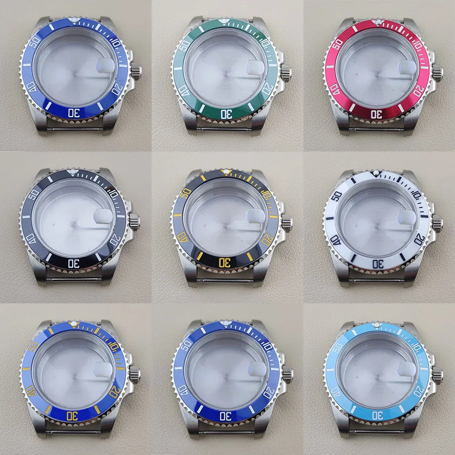 

40mm NH35 Case Stainless Steel Sapphire Glass Aluminum Border Waterproof Watch Case Accessories Suitable for NH35 NH36 Movement