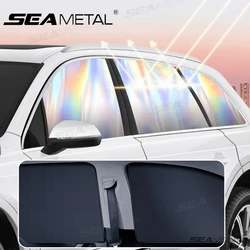 SEAMETAL Magnetic Car Side Window Sun Shade Curtains UV Blocking Summer Car Sun Protection Cover Anti Glare Auto Privacy Curtain