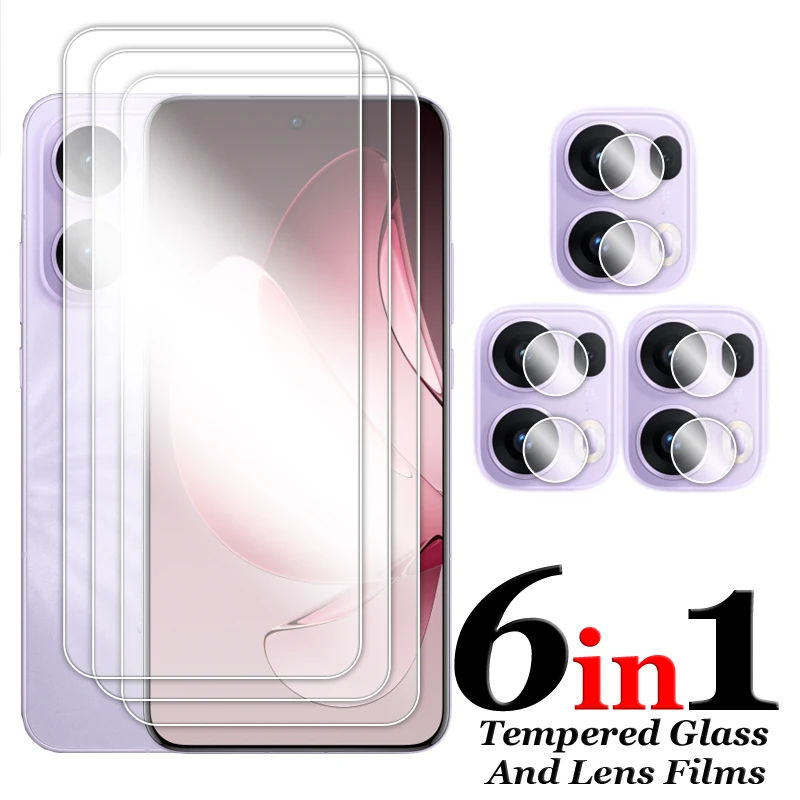 For OPPO Reno13 F Glass For OPPO Reno13 F 4G 5G Tempered Glass 6.67 inch Transparent HD Screen Protector For Reno13 F Lens Film